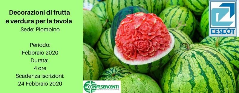 Decorazioni Di Frutta E Verdura Per La Tavola Cescot Formazione